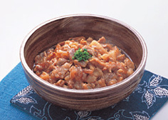 すじ肉のどて焼き盛りつけ例