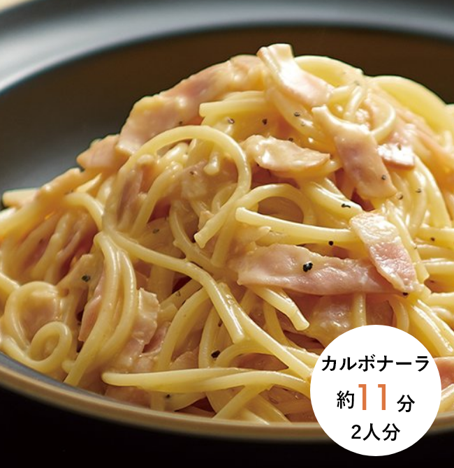 カルボナーラ 約11分 2人分