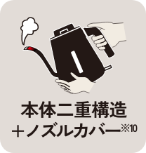 転倒湯もれ防止構造 ※1 ※2